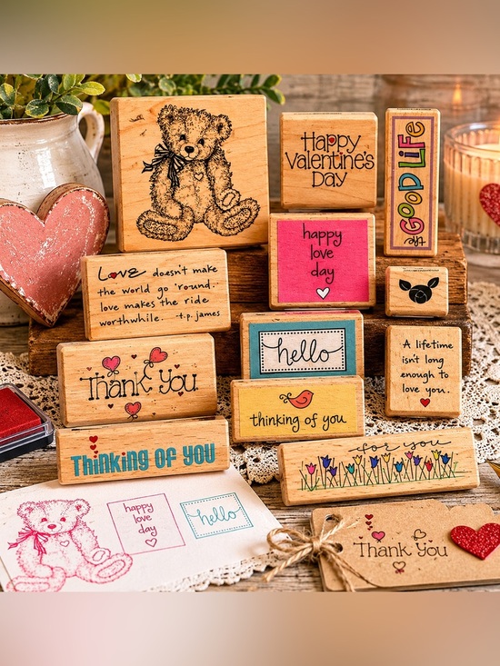 Other - Valentine Love Rubber Stamp Bundle 12pc | Scrapbook Card Making Crafts